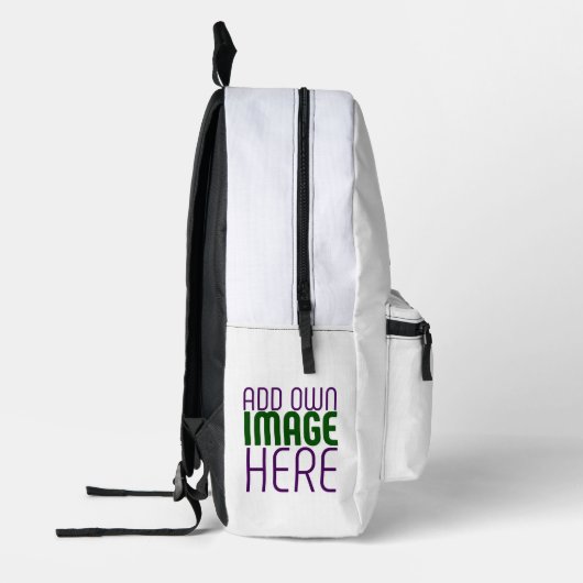 SAC À DOS IMPRIMÉ MODÈLE DE TEXTE D'IMAGE BLANCHE SIMPLE MODERNE (Gauche)
