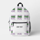 SAC À DOS IMPRIMÉ MODÈLE DE TEXTE D'IMAGE BLANCHE SIMPLE MODERNE (Recto)