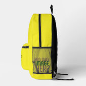 SAC À DOS IMPRIMÉ MODELE DE TEXTE D'IMAGE JAUNE BRILLANT ÉDITABLE MO (Droite)