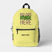 SAC À DOS IMPRIMÉ MODELE DE TEXTE D'IMAGE JAUNE PASTEL ÉDITABLE MODE (Recto)