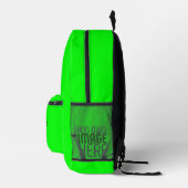 SAC À DOS IMPRIMÉ MODELE DE TEXTE D'IMAGE NEON VERT ÉDITABLE MODERNE (Droite)