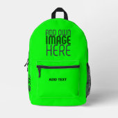 SAC À DOS IMPRIMÉ MODELE DE TEXTE D'IMAGE NEON VERT ÉDITABLE MODERNE (Recto)