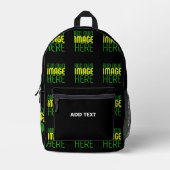SAC À DOS IMPRIMÉ MODÈLE DE TEXTE D'IMAGE NOIRE SIMPLE ET MODERNE (Recto)
