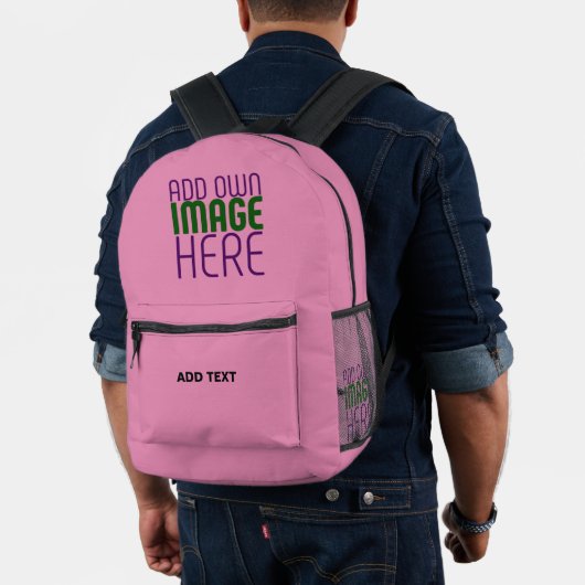 SAC À DOS IMPRIMÉ MODELE DE TEXTE D'IMAGE ROSE CHAUD MIGNON ÉDITABLE (Insitu (Modèle))