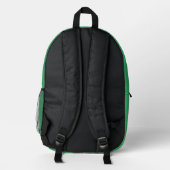 SAC À DOS IMPRIMÉ MODELE DE TEXTE D'IMAGE VERT ÉMERAUDE ÉDITABLE MOD (Verso)