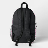 Sac À Dos Imprimé Modèle Flamingo rose moderne simple (Verso)