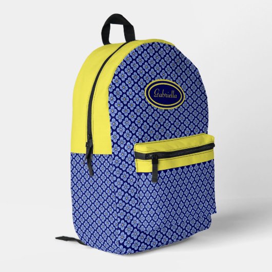 Sac À Dos Imprimé Modèle floral (Coin arrière gauche)