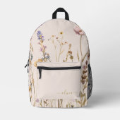 Sac À Dos Imprimé Modèle floral chic personnalisé Fleur sauvage de n (Recto)