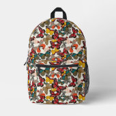 Sac À Dos Imprimé Modèle floral rétro 2 (Recto)