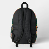 Sac À Dos Imprimé Modèle floral tropical vibre (Verso)