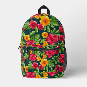 Sac À Dos Imprimé Modèle floral tropical vibre