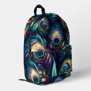 Sac À Dos Imprimé Modèle Peacock plume unique