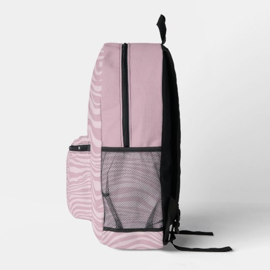 Sac À Dos Imprimé Modèle Zèbre Violet tendance Vagues Personnalisées (Droite)