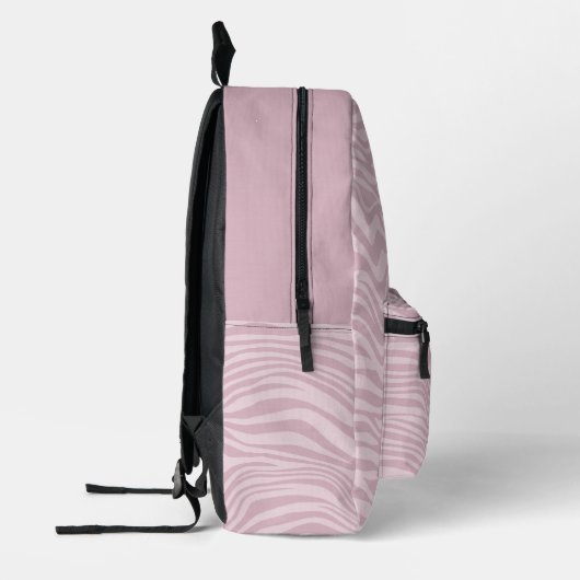 Sac À Dos Imprimé Modèle Zèbre Violet tendance Vagues Personnalisées (Gauche)