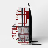 Sac À Dos Imprimé Modern Art Inspired Geometric White Backpack (Droite)