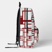 Sac À Dos Imprimé Modern Art Inspired Geometric White Backpack (Gauche)