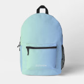 Sac À Dos Imprimé Modern Custom Name Gradient Backpack - Cool Soccer (Recto)