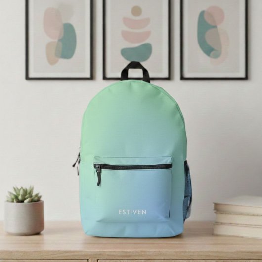 Sac À Dos Imprimé Modern Custom Name Gradient Backpack - Cool Soccer