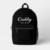 Sac À Dos Imprimé Modern Dad | Custom Kids Names Script Design (Recto)