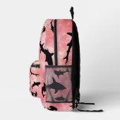 Sac À Dos Imprimé Modern pink shark gradient space galaxy girls (Droite)