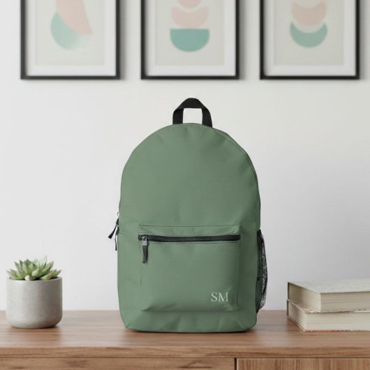 Sac À Dos Imprimé Modern Sage Green Minimalist Backpack - Classy 