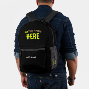 SAC À DOS IMPRIMÉ MODERNE ET MODERNE PERSONNALISABLE NOIR VÉRIFIÉ
