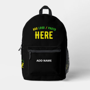 SAC À DOS IMPRIMÉ MODERNE ET MODERNE PERSONNALISABLE NOIR VÉRIFIÉ
