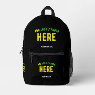 SAC À DOS IMPRIMÉ MODERNE ET MODERNE PERSONNALISABLE NOIR VÉRIFIÉ