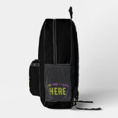 SAC À DOS IMPRIMÉ MODERNE ET MODERNE PERSONNALISABLE NOIR VÉRIFIÉ (Droite)