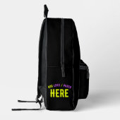 SAC À DOS IMPRIMÉ MODERNE ET MODERNE PERSONNALISABLE NOIR VÉRIFIÉ (Gauche)