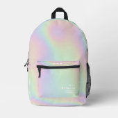 Sac À Dos Imprimé Moderne Holographique Pastel Style (Recto)