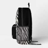 Sac À Dos Imprimé Moderne initiale de nom gras en noir et blanc rayé (Droite)