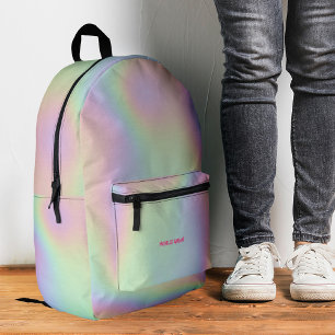 Sac À Dos Imprimé Moderne Mignon Holographique Adolescent Féminin