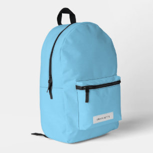 Sac À Dos Imprimé Moderne Mini Bleu clair Couleur Solide Nom personn