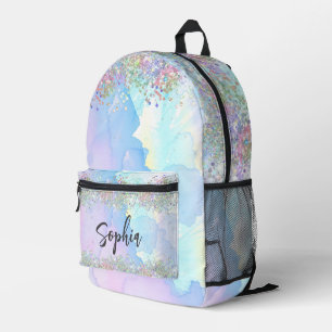 Sac À Dos Imprimé Moderne Paillettes Holographiques Arc-en-ciel Tend