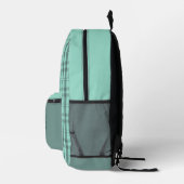 Sac À Dos Imprimé Moderne Plaid Ocean Turquoise (Droite)