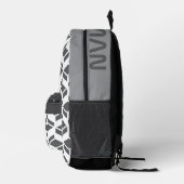 Sac À Dos Imprimé Moderne Répéter Motif gris blanc (Droite)