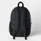 Sac À Dos Imprimé Moderne Répéter Motif gris blanc (Verso)
