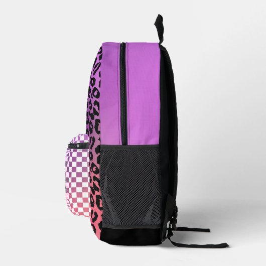 Sac À Dos Imprimé Moderne rose tendance Motif Monogrammes Initiales  (Droite)