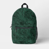 Sac À Dos Imprimé Moire de soie petit Motif en vert de forêt (Recto)