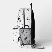 Sac À Dos Imprimé Monochromatique noir et blanc extérieur (Droite)