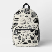 Sac À Dos Imprimé Monochrome Minéral (Recto)