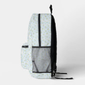 Sac À Dos Imprimé Monogram Bleu Blanc Rayures Citrons Méditerranée (Droite)