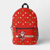 Sac À Dos Imprimé Monogram Cute Père Noël Celebration School (Recto)