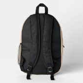 Sac à dos imprimé monogramme à broche couleur tend (Verso)
