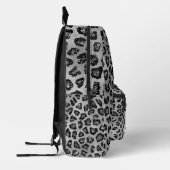 Sac À Dos Imprimé Monogramme A sur imprimé guépard noir et argent (Gauche)