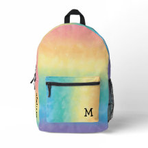 Monogramme Arc-en-ciel Pastel de Style Mignon et E