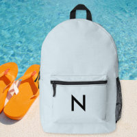 Monogramme bleu glace élégant moderne chic tendanc