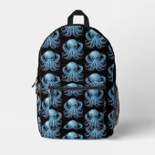 Sac À Dos Imprimé Monogramme bleu octopus (Recto)