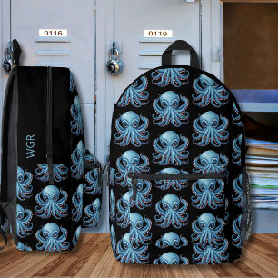 Sac À Dos Imprimé Monogramme bleu octopus